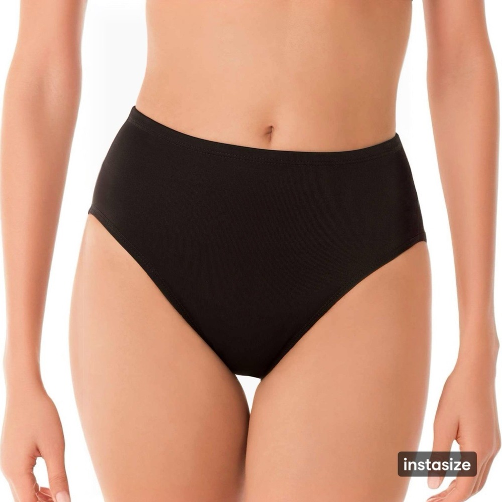 Miracle Suit Black Basic Brief Bikini Size 16W Slimming